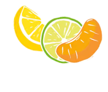 Stickers Limón, Mandarina y Lima.