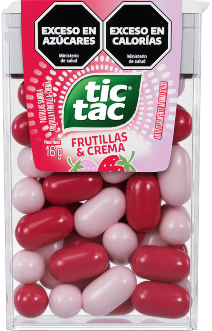 Caja Tic Tac® sabor Frutillas & Crema.