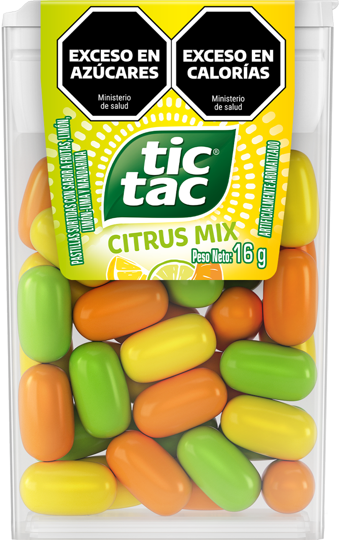 Caja Tic Tac® sabor Citrus Mix.