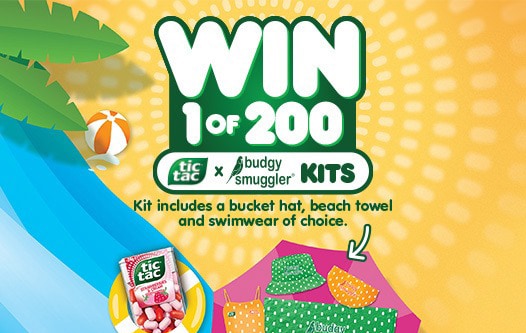 Win 1 of 200 Tic Tac x Budgy Smuggler Kits