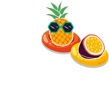 Sticker ananas et fruit de la passion.