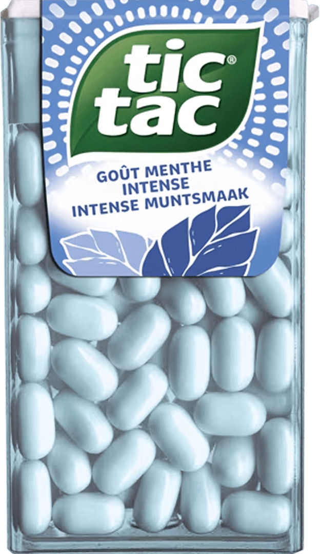 Tic Tac® Intense Muntsmaak verpakking.