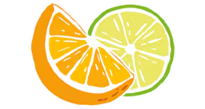 Sticker orange et citron vert.
