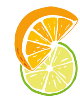 Sticker orange et citron vert.
