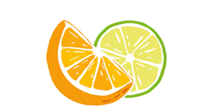 Sticker orange et citron vert.
