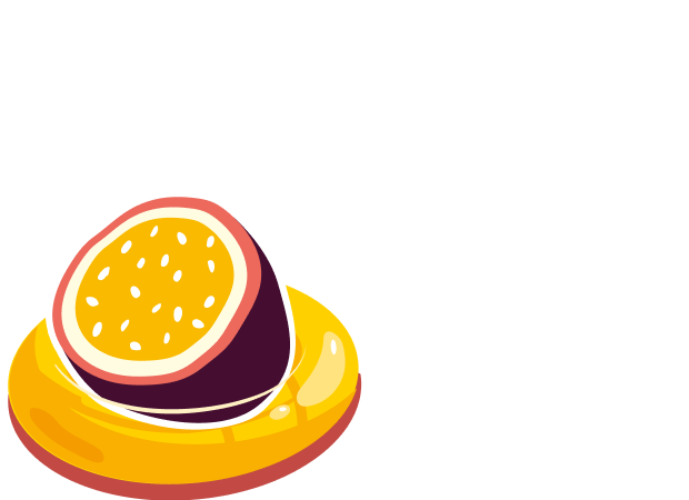 Passievrucht sticker.