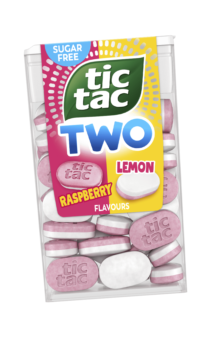 Doosje TIC TAC TWO met frambozen-citroensmaak