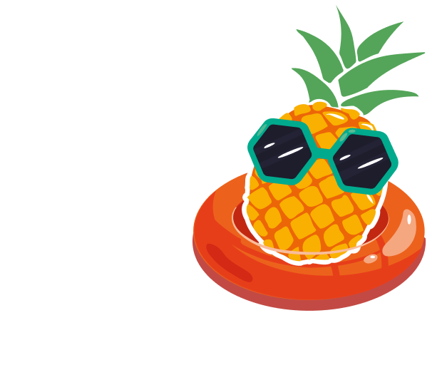 Ananas sticker.