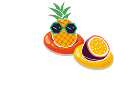 Ananas en passievrucht.