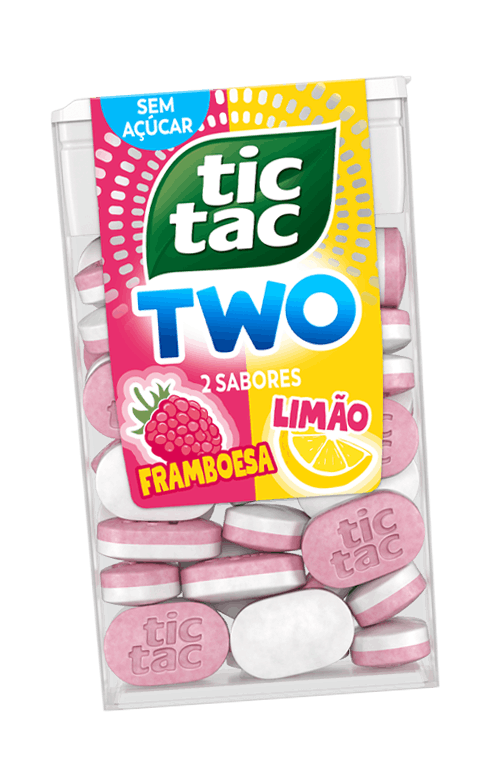 Caixa de TIC TAC TWO sabor Framboesa & Limão.