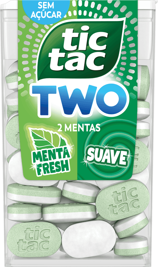Caixa de TIC TAC TWO sabor Menta Fresh & Suave.