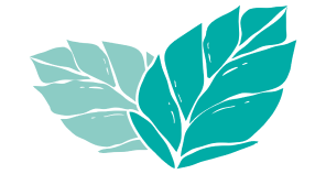 Blue mint leaves sticker.