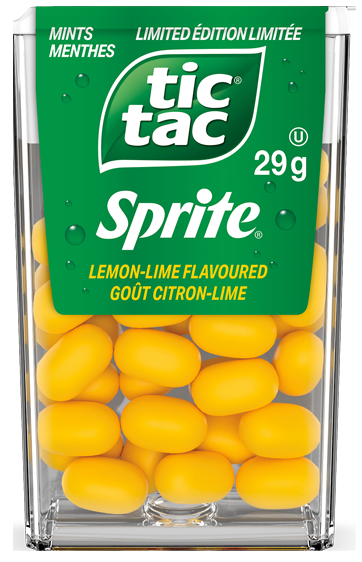 Boîte T60 de Tic Tac® Sprite à saveur de citron-lime.