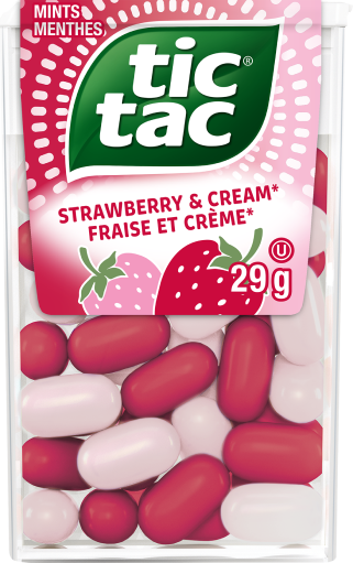 Boîte T60 de Tic Tac® Fraise et crème.