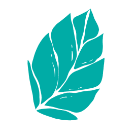 Solo blue mint leaf sticker.