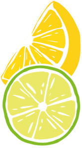 Autocollant de citron et de lime.