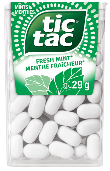 Boîte T60 de Tic Tac® Menthe fraîcheur.