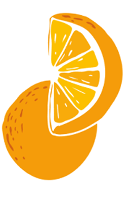 Orangensticker.