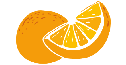 Orangensticker.