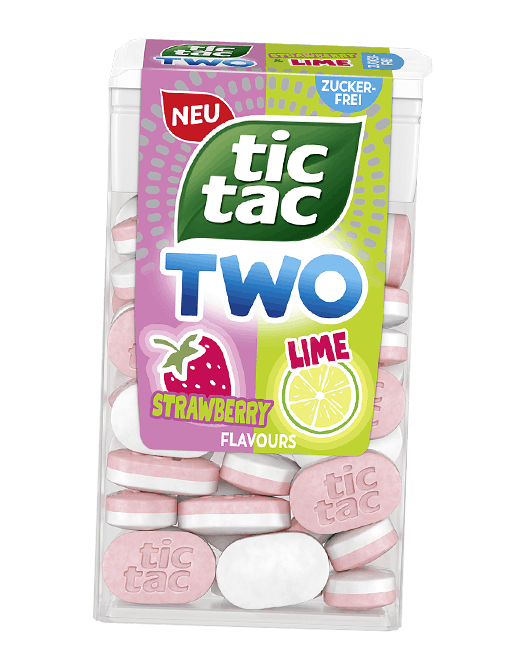 TIC TAC TWO Strawberry & Lime Packung.