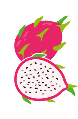 Drachenfruchtsticker.