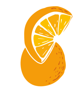 Orangensticker.