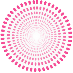 Strahl aus pinken Tic Tac®-Dragees.