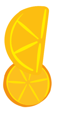 Orangensticker.