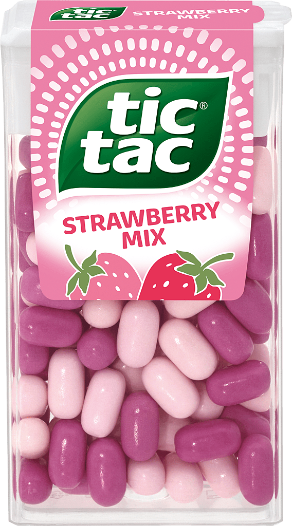 Tic Tac® Strawberry Mix 54g-Packung.