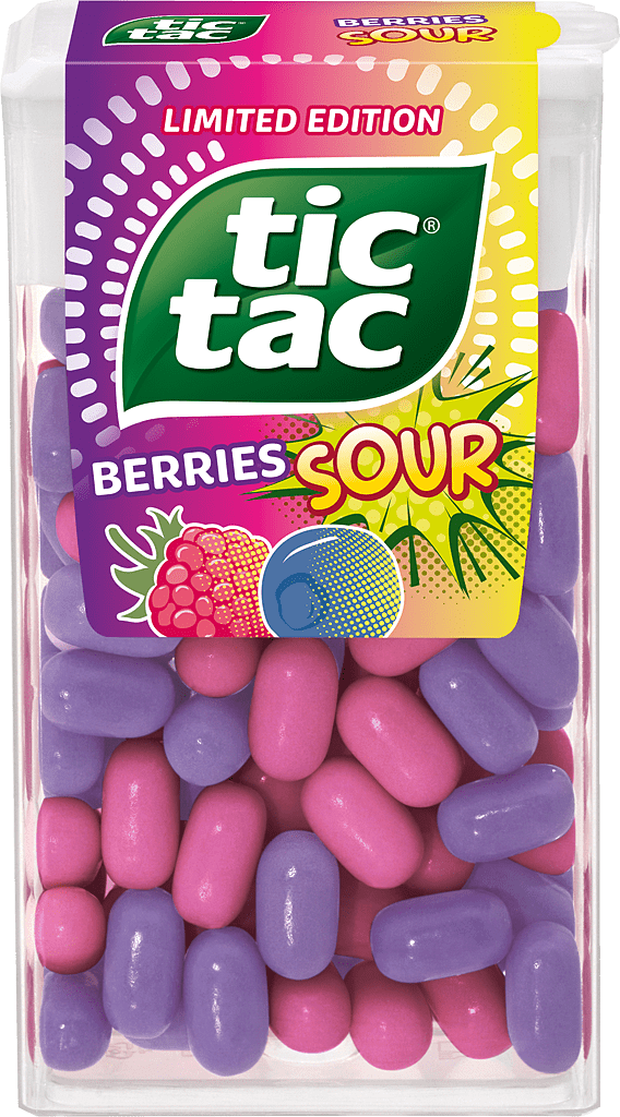 Tic Tac® Berries Sour 54g-Packung.