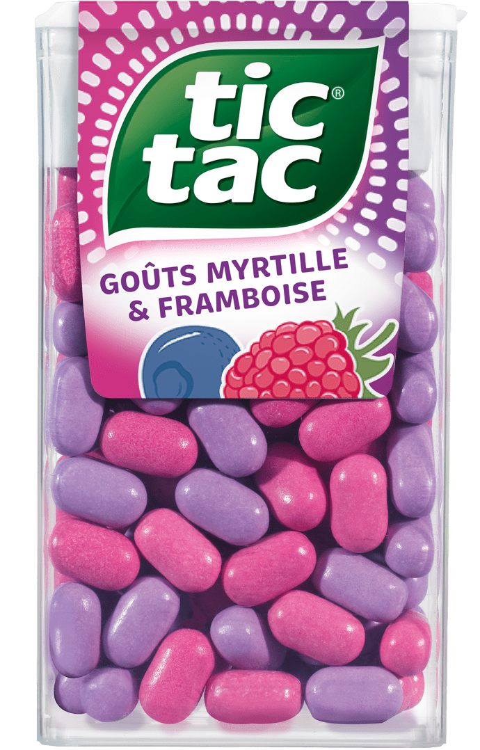 Une délicieuse combinaison de fruits rouges: quand les notes acidulées de la myrtille rencontrent les notes sucrées de la framboise.
