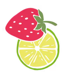 Fragola e lime icona frutta.