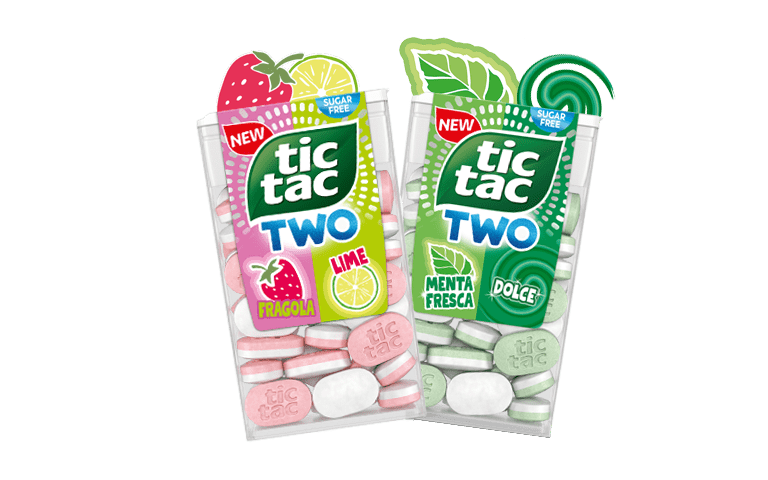 Confezioni TIC TAC TWO FRAGOLA LIME & MENTA FRESCA DOLCE.