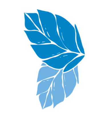 Ilustración de hojas azules de menta.