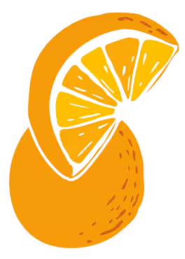 Sticker de naranja