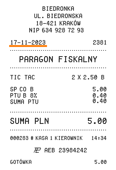 Gdzie znaleźć datę zakupu
