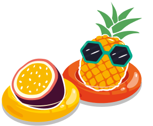 Naklejka marakuja i ananas