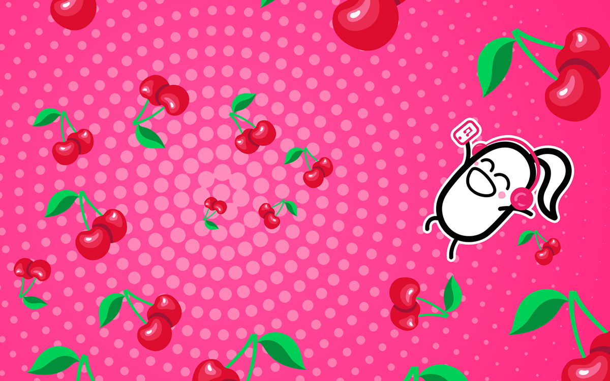 Tic Tac cherry background