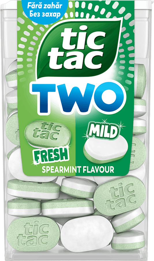 TIC TAC TWO Spearmint Fresh Mild pack.