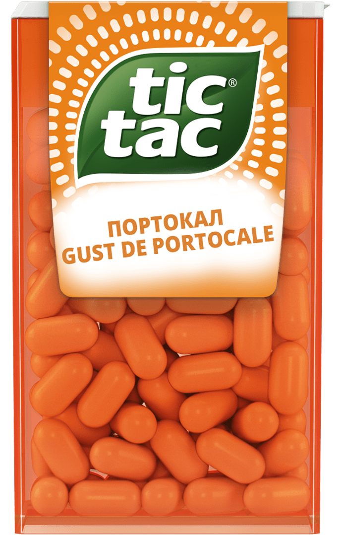 Cutie Tic Tac® cu gust de portocale