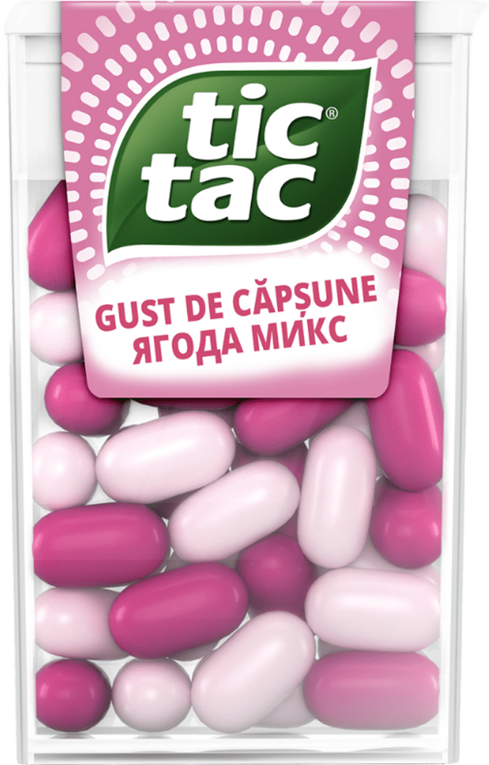Cutie Tic Tac® cu gust de căpșune