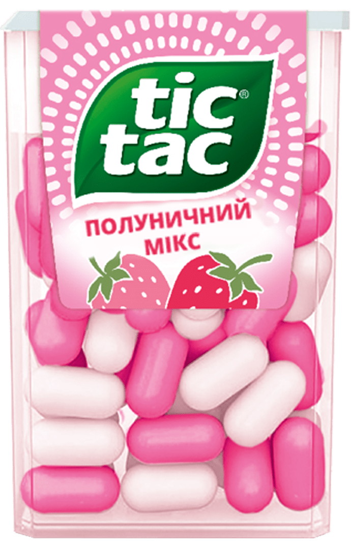 Упаковка Tic Tac® полуничний мікс.