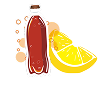 cola fizz and lemon slice