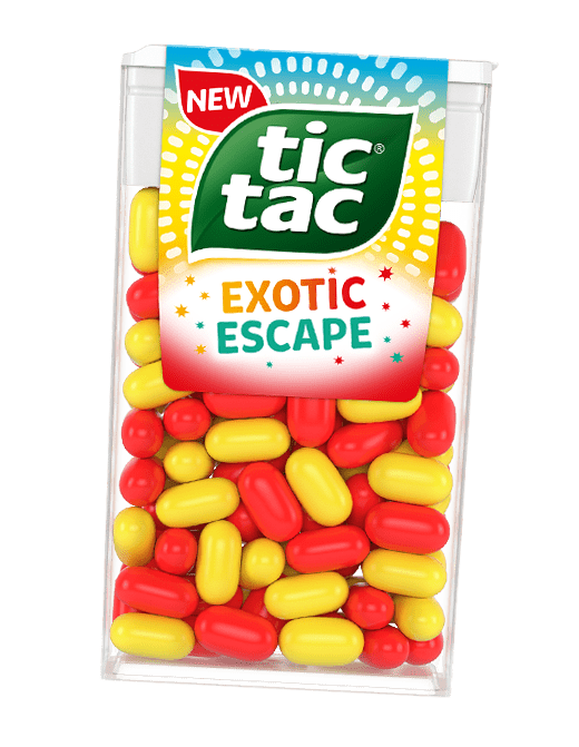 Tic Tac® Exotic Escape pack.