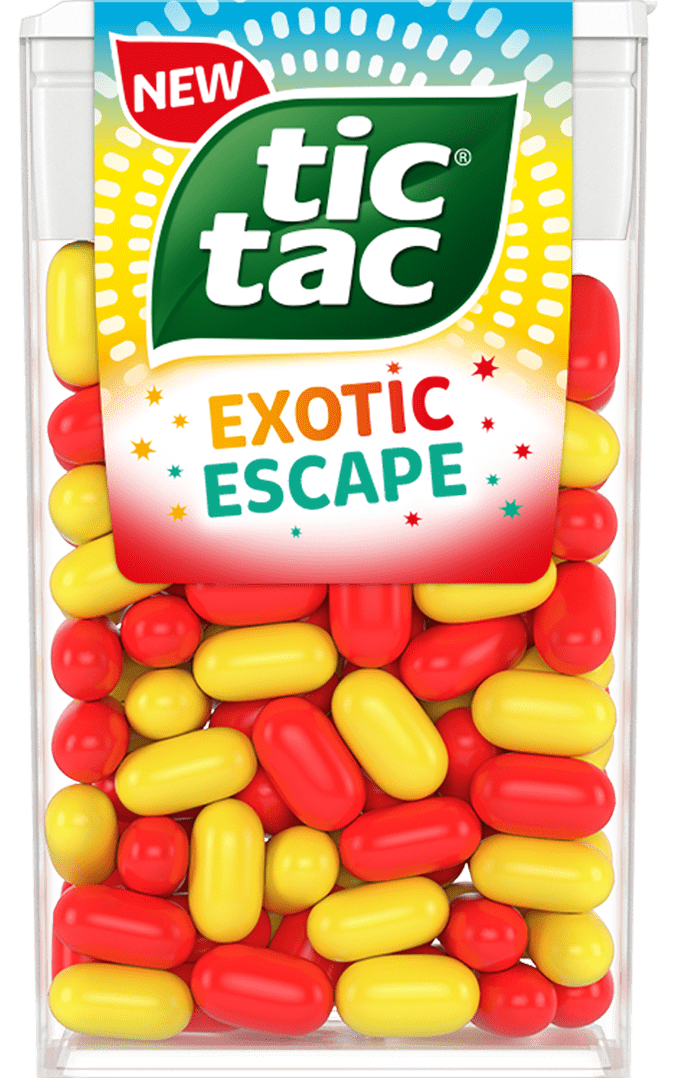 Tic Tac® Exotic Escape pack.